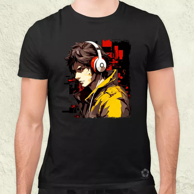 Minimalista Cyberpunk srác v3 férfi póló