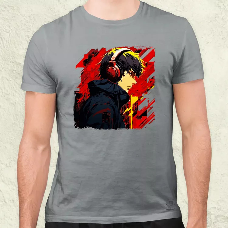 Minimalista Cyberpunk srác v4 férfi póló