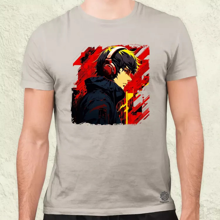 Minimalista Cyberpunk srác v4 férfi póló