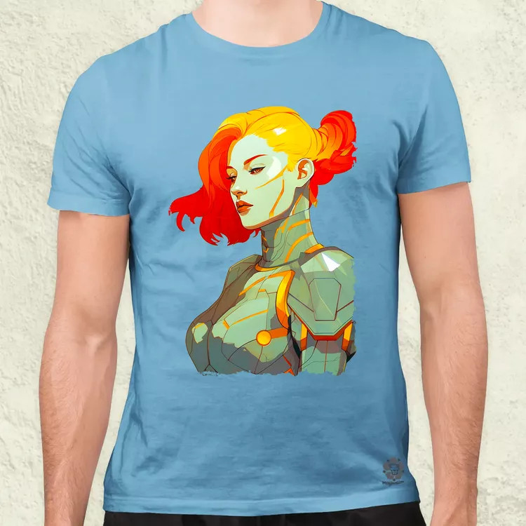 Pop art cyberpunk portré v11 férfi póló
