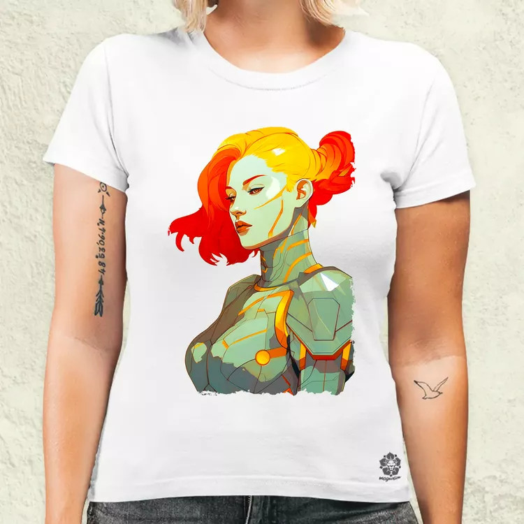 Pop art cyberpunk portré v11 női póló