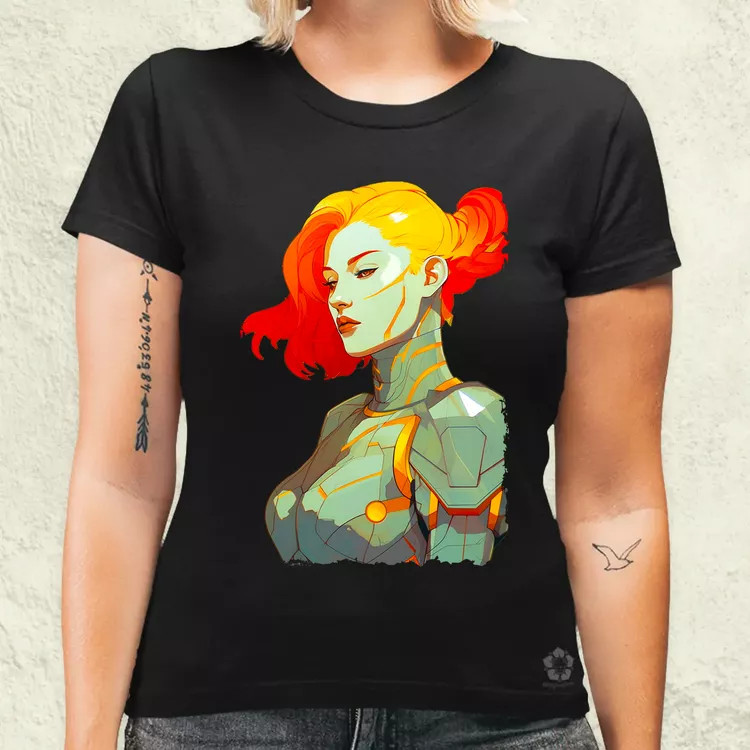 Pop art cyberpunk portré v11 női póló