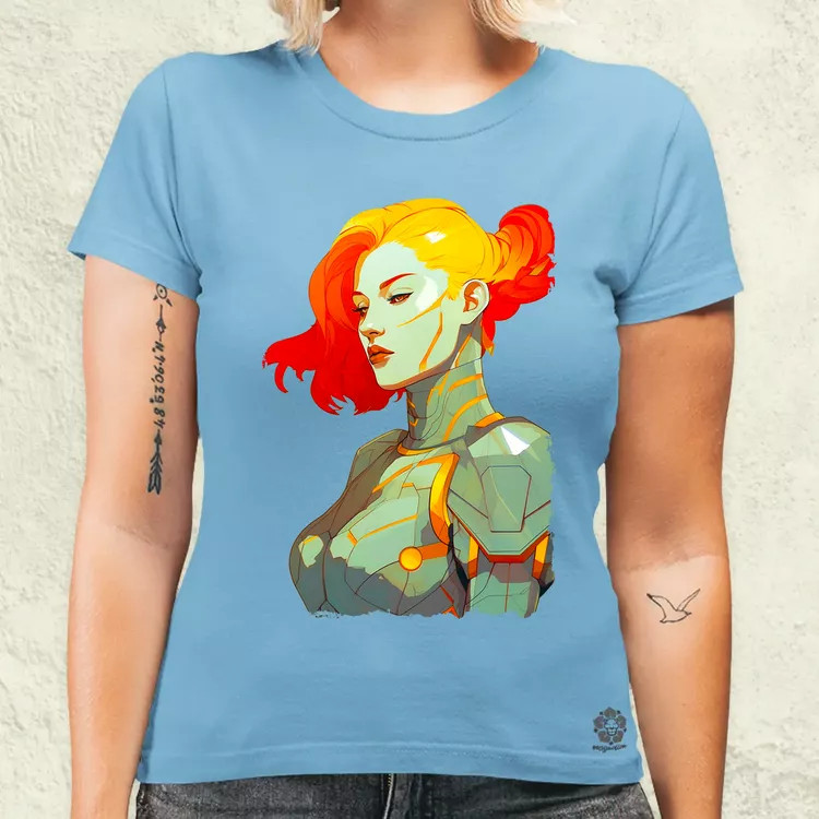 Pop art cyberpunk portré v11 női póló