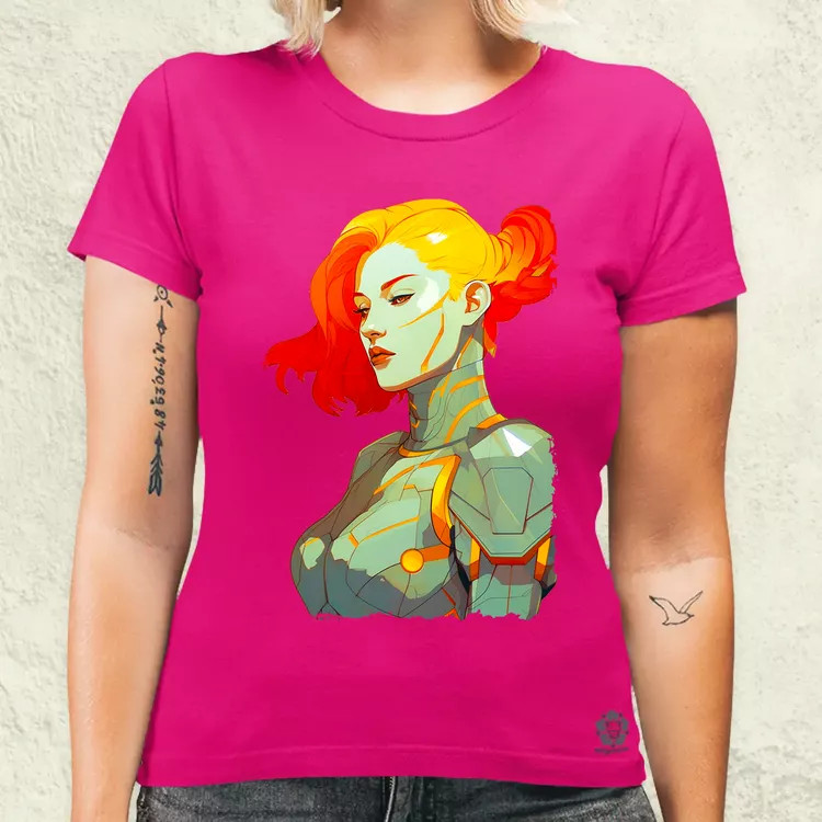 Pop art cyberpunk portré v11 női póló
