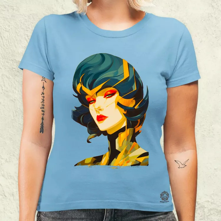 Pop art cyberpunk portré v3 női póló