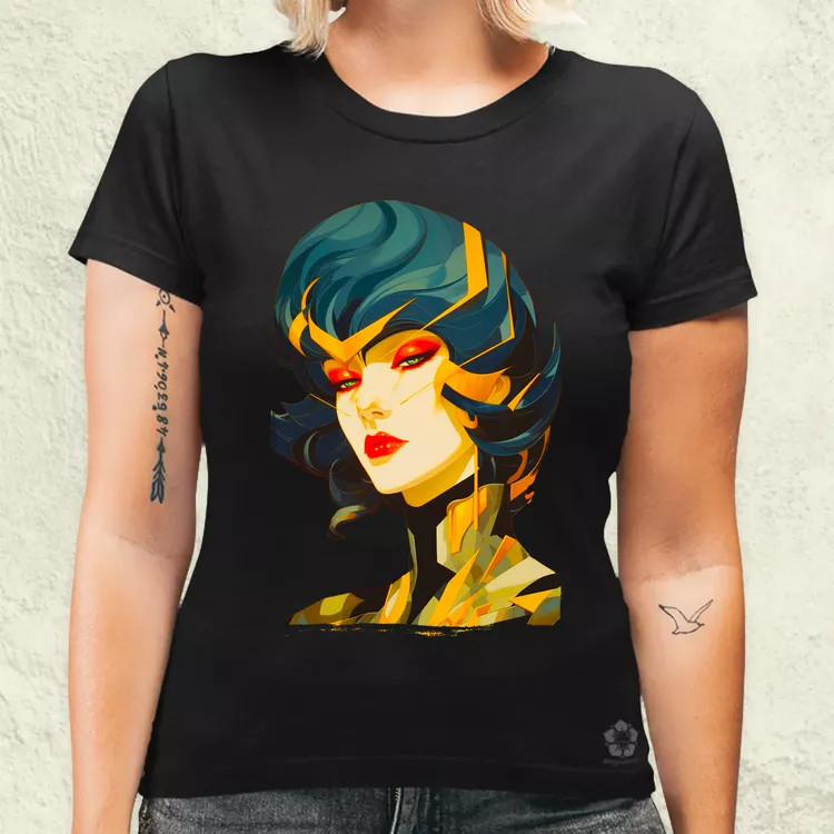 Pop art cyberpunk portré v3 női póló