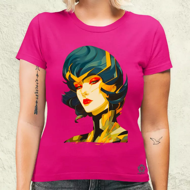 Pop art cyberpunk portré v3 női póló