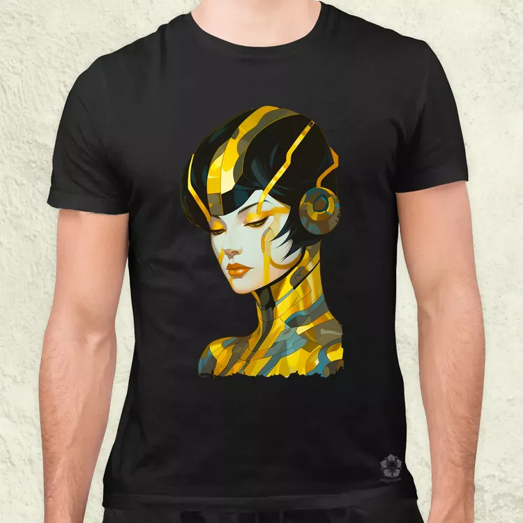 Pop art cyberpunk portré v9 férfi póló