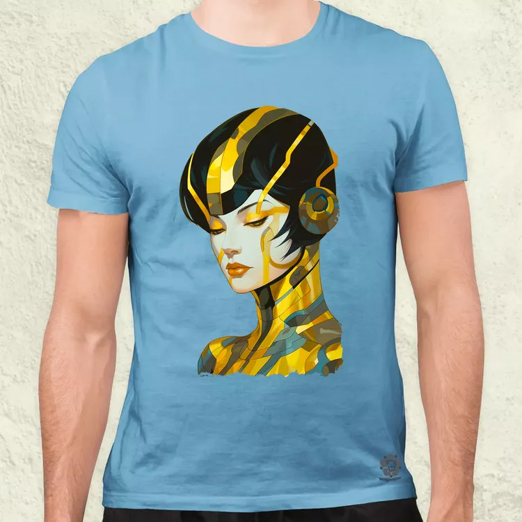 Pop art cyberpunk portré v9 férfi póló