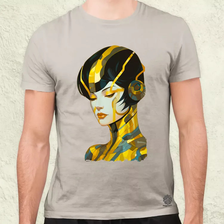 Pop art cyberpunk portré v9 férfi póló