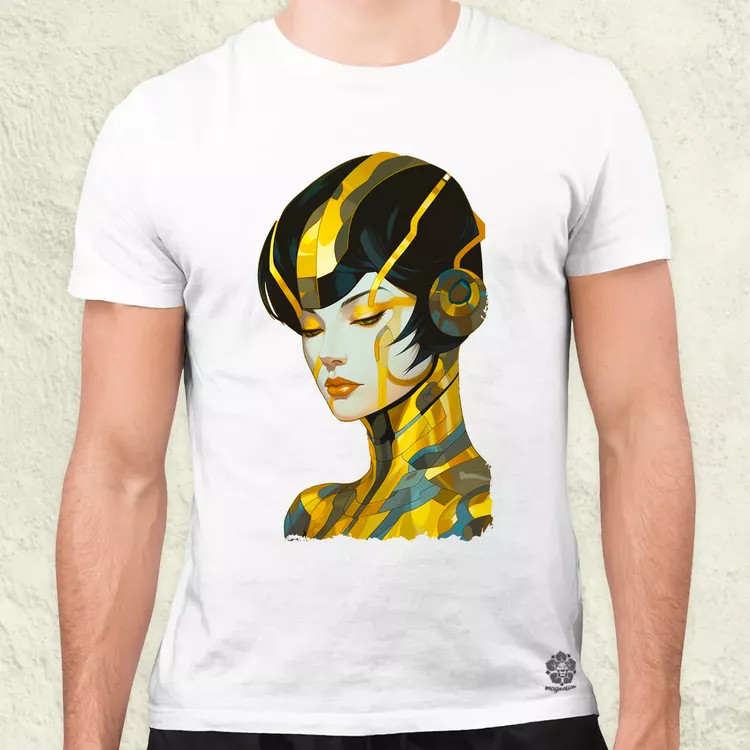 Pop art cyberpunk portré v9 férfi póló