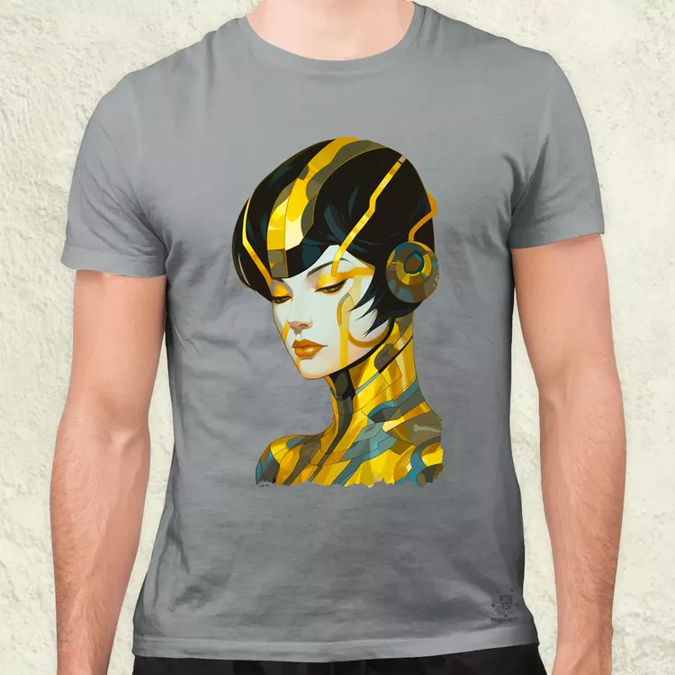 Pop art cyberpunk portré v9 férfi póló