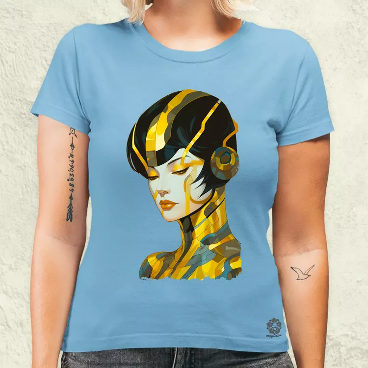 Pop art cyberpunk portré v9 női póló