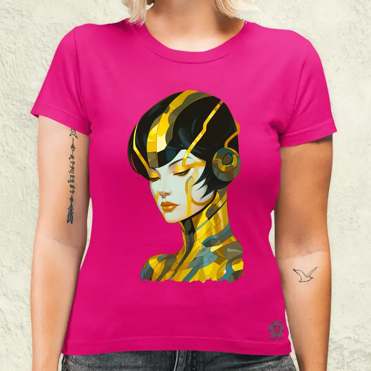 Pop art cyberpunk portré v9 női póló