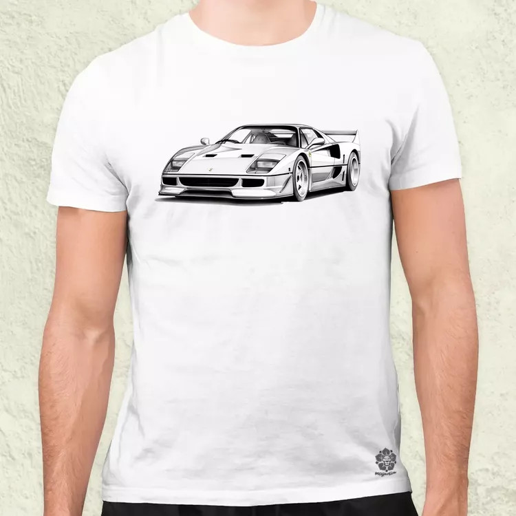 Ferrari F40 rajz v1 férfi póló