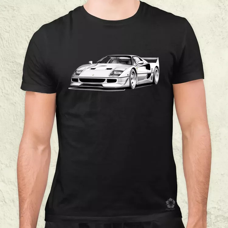 Ferrari F40 rajz v1 férfi póló