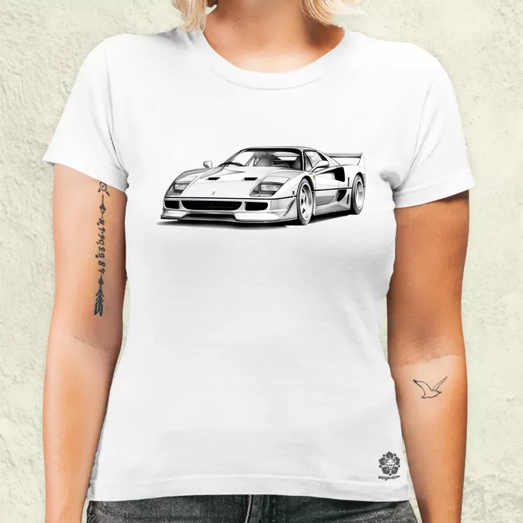 Ferrari F40 rajz v1 női póló