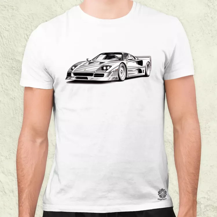 Ferrari F40 rajz v2 férfi póló