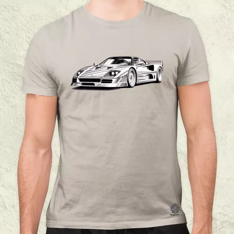 Ferrari F40 rajz v2 férfi póló