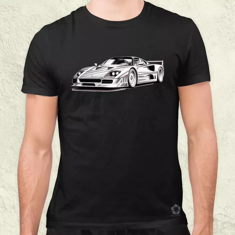 Ferrari F40 rajz v2 férfi póló