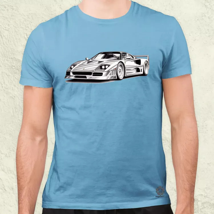 Ferrari F40 rajz v2 férfi póló