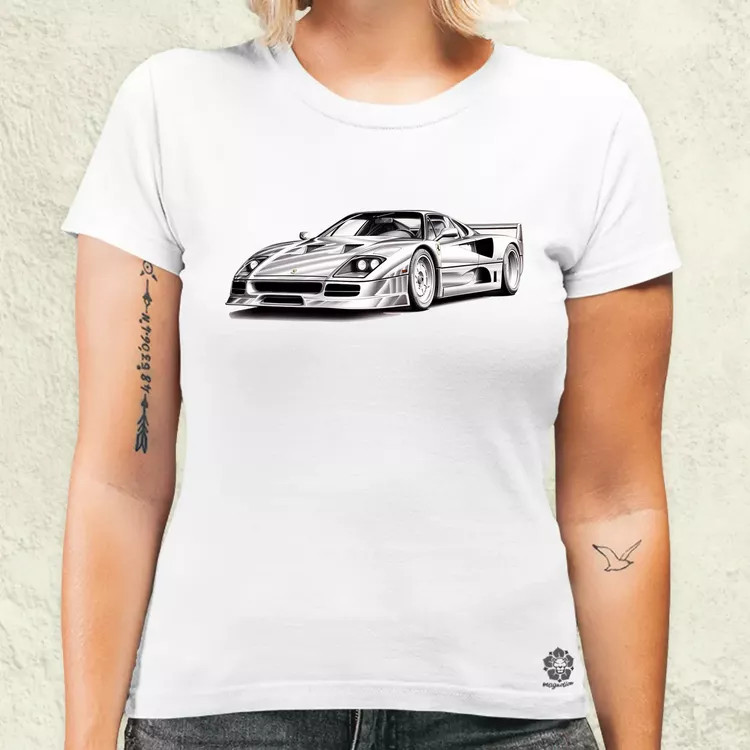 Ferrari F40 rajz v2 női póló