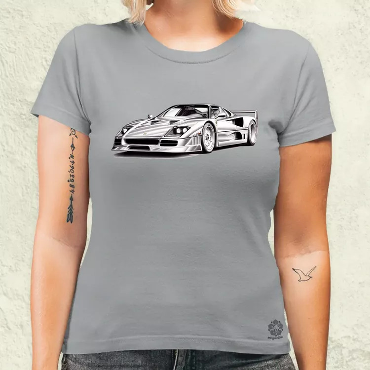 Ferrari F40 rajz v2 női póló