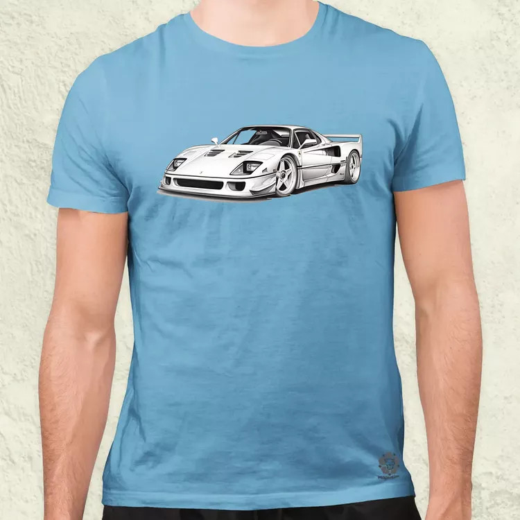 Ferrari F40 rajz v3 férfi póló