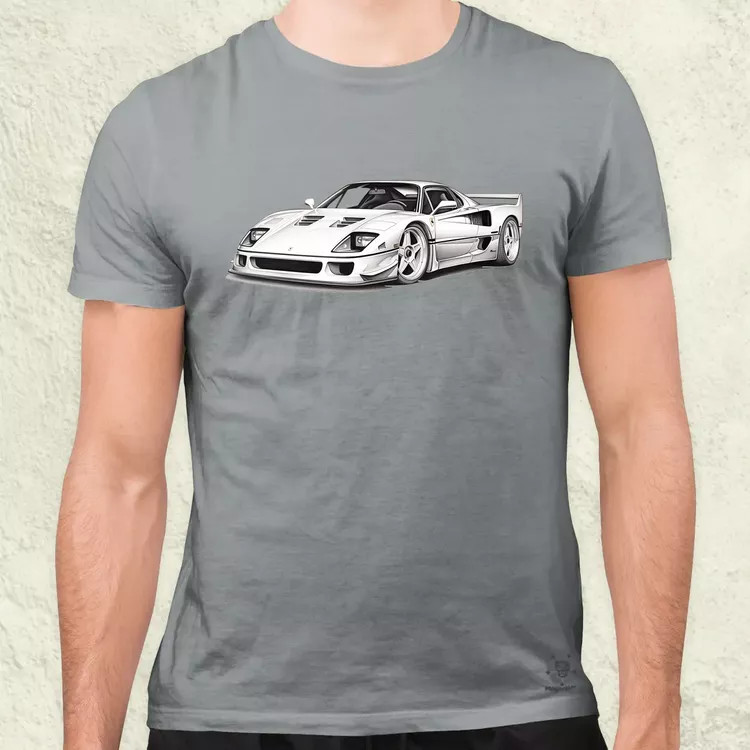 Ferrari F40 rajz v3 férfi póló