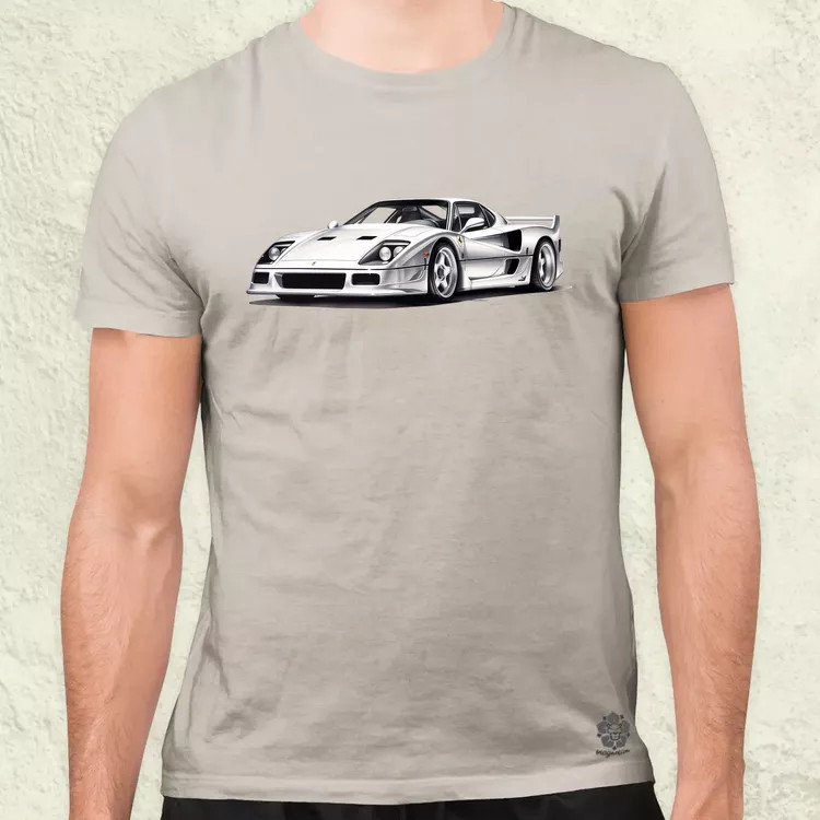 Ferrari F40 rajz v4 férfi póló