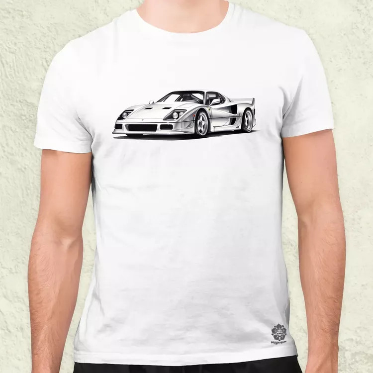 Ferrari F40 rajz v4 férfi póló
