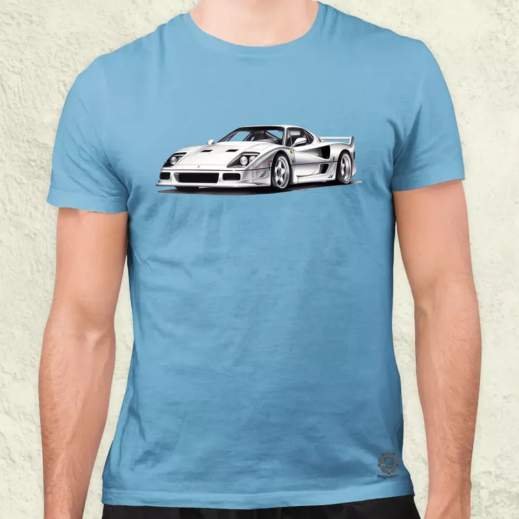 Ferrari F40 rajz v4 férfi póló