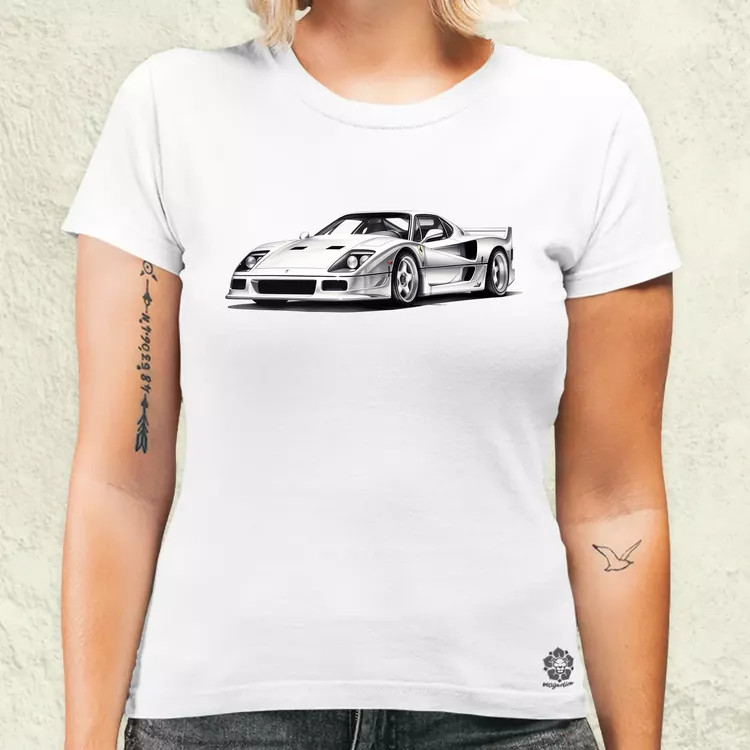 Ferrari F40 rajz v4 női póló