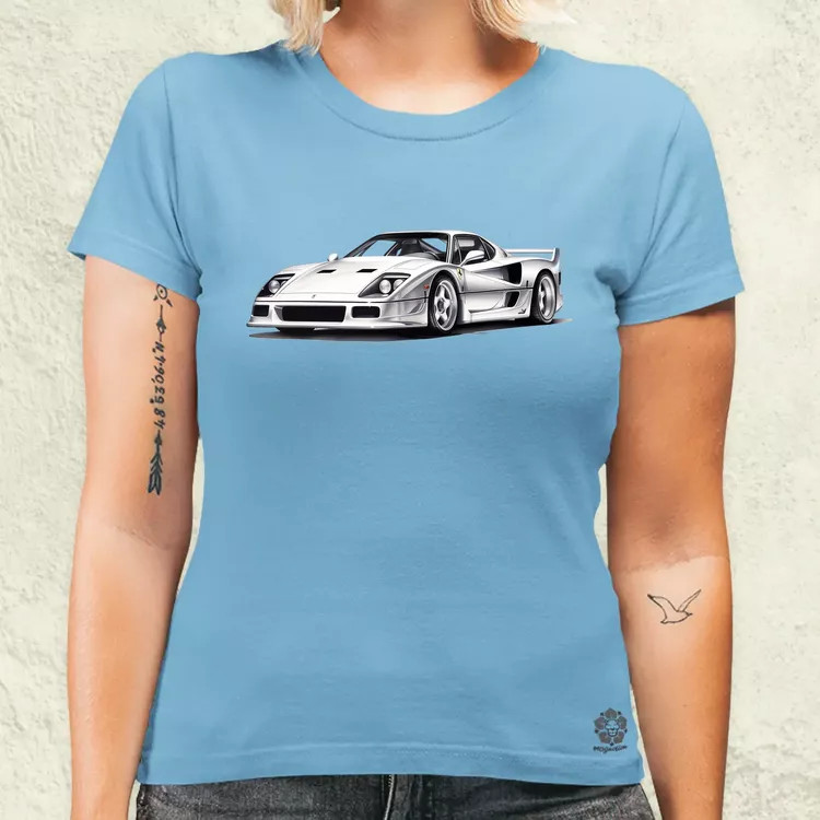Ferrari F40 rajz v4 női póló