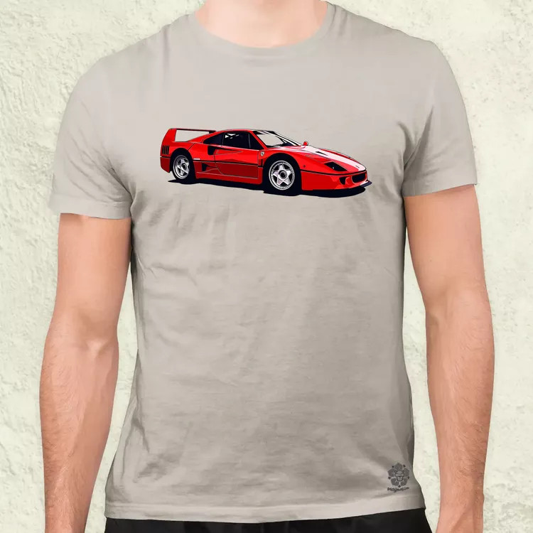Ferrari F40 rajz v5 férfi póló