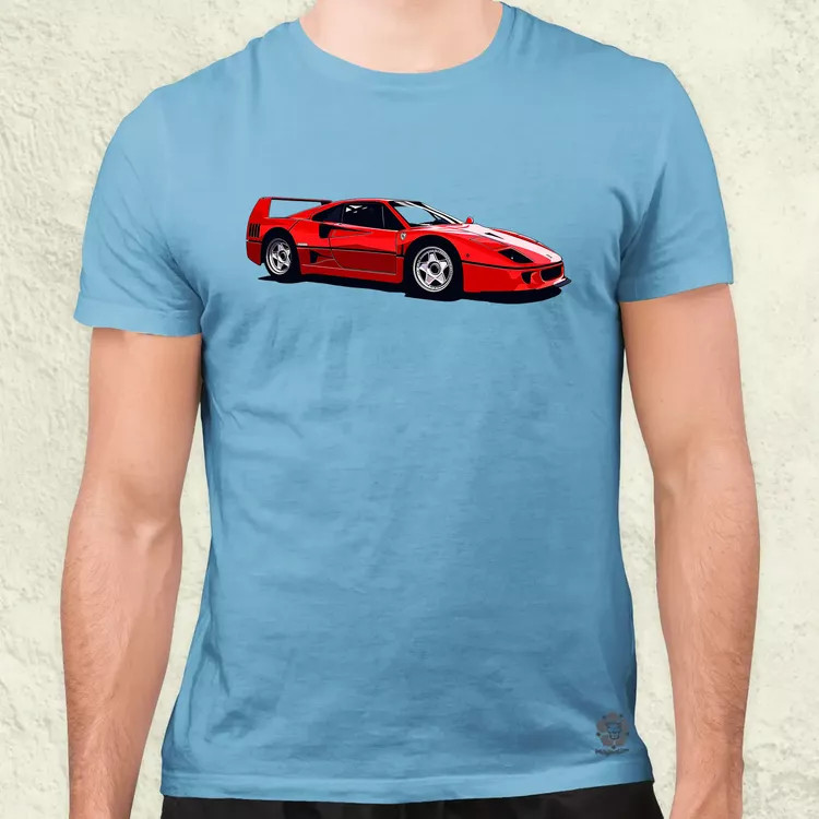 Ferrari F40 rajz v5 férfi póló