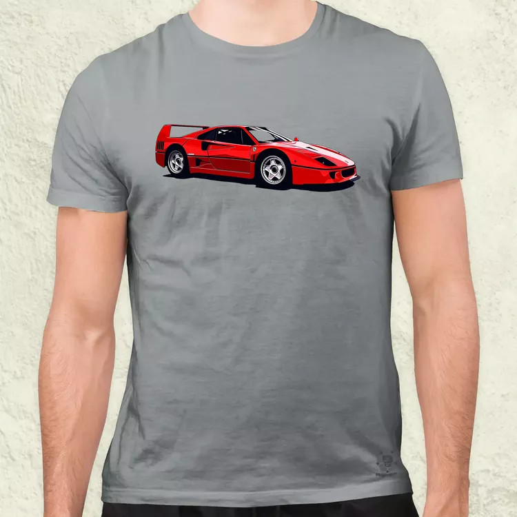 Ferrari F40 rajz v5 férfi póló