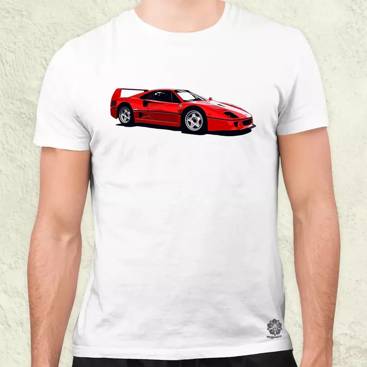 Ferrari F40 rajz v5 férfi póló