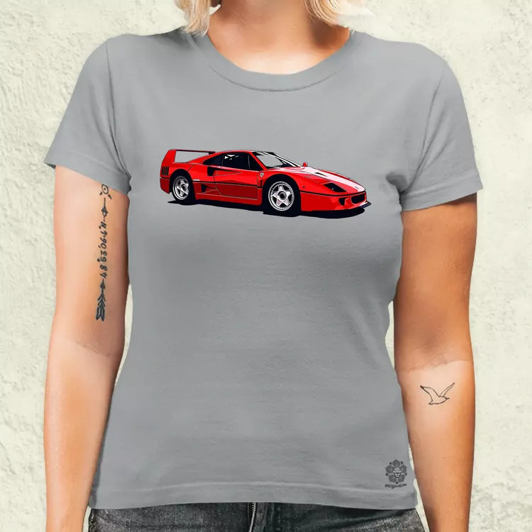 Ferrari F40 rajz v5 női póló