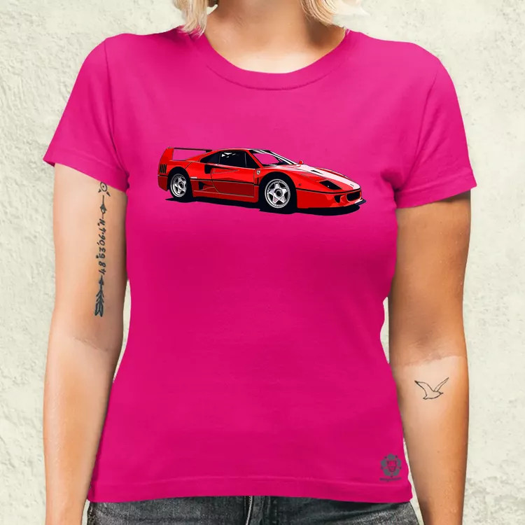 Ferrari F40 rajz v5 női póló