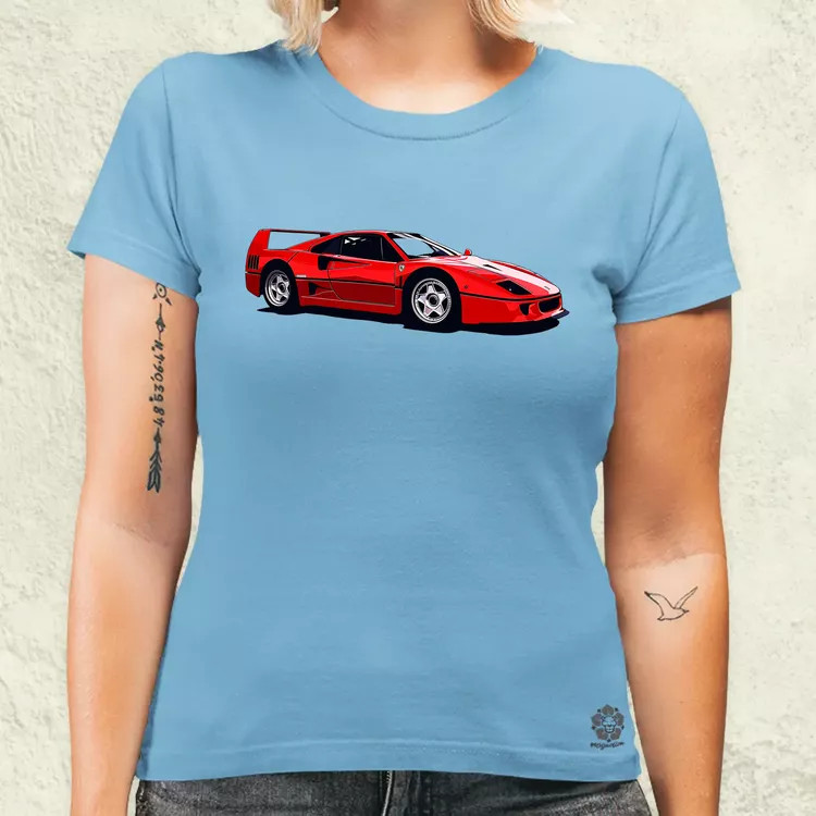 Ferrari F40 rajz v5 női póló