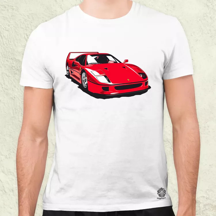 Ferrari F40 rajz v6 férfi póló
