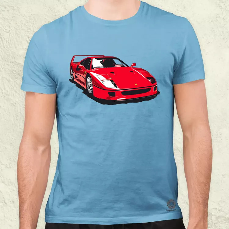 Ferrari F40 rajz v6 férfi póló