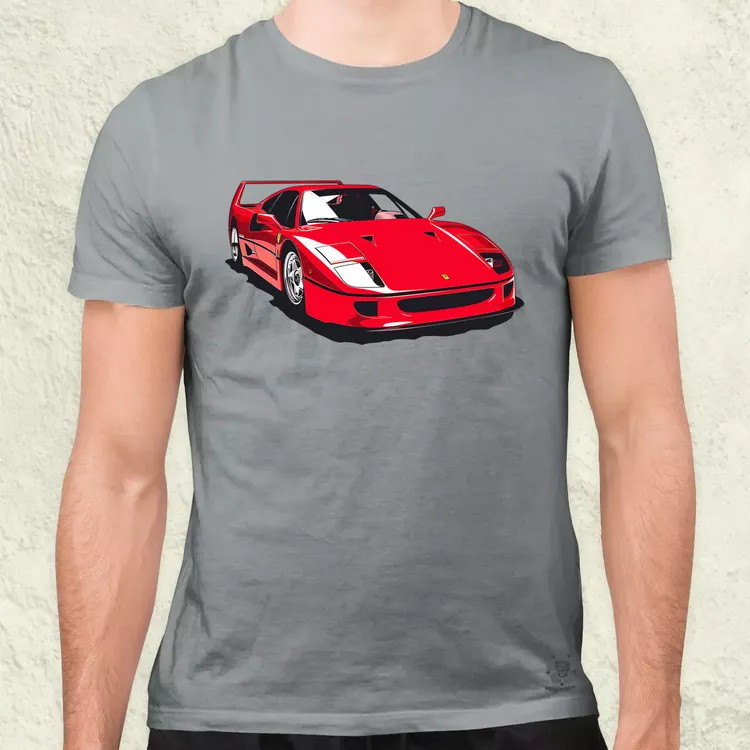 Ferrari F40 rajz v6 férfi póló