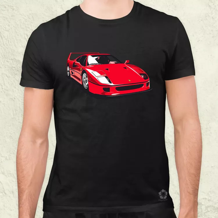 Ferrari F40 rajz v6 férfi póló