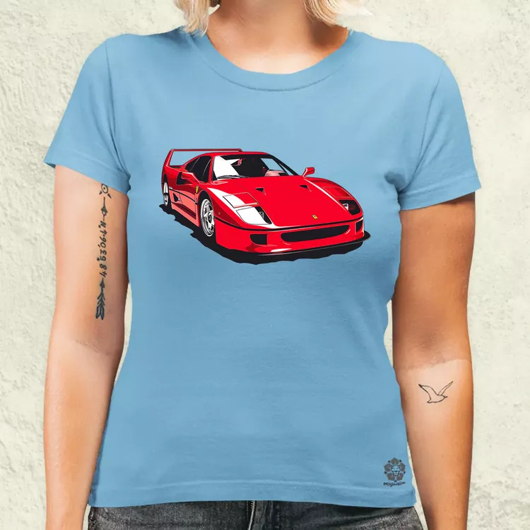 Ferrari F40 rajz v6 női póló