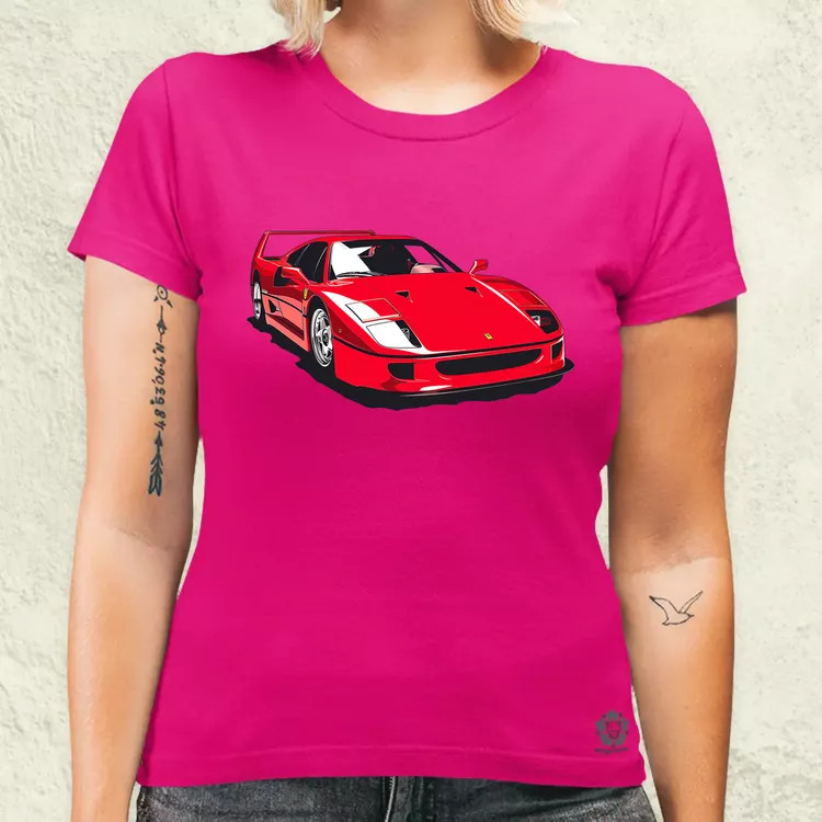 Ferrari F40 rajz v6 női póló
