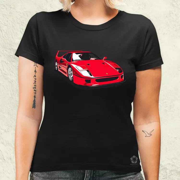 Ferrari F40 rajz v6 női póló