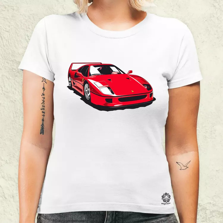 Ferrari F40 rajz v6 női póló