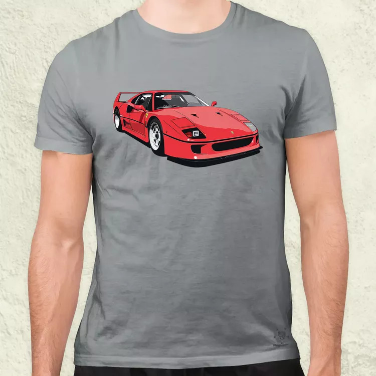 Ferrari F40 rajz v7 férfi póló